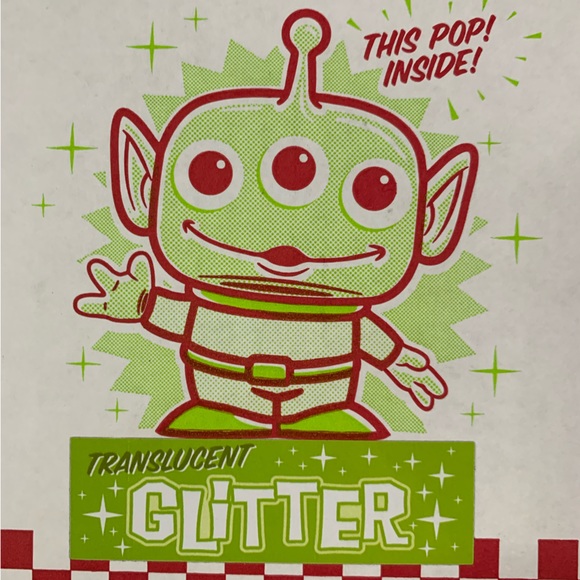 Vaulted New BL Exclu Toy Story GlitterTranslucent Alien Funko & Pizza Planet Tee - Picture 7 of 12